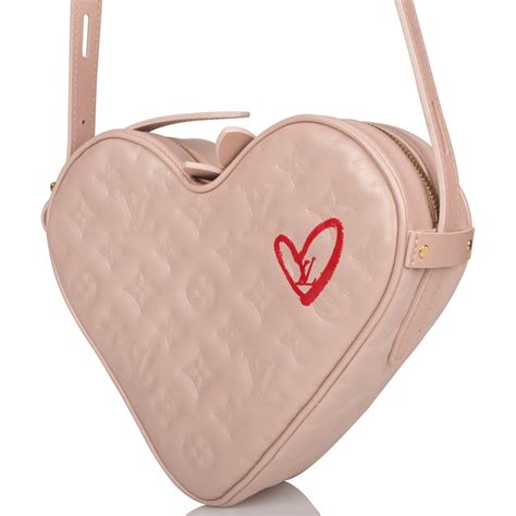 pink louis vuitton heart bag